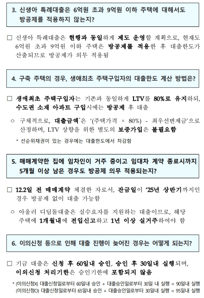 디딤돌대출 맞춤형 관리방안의 주요 내용
