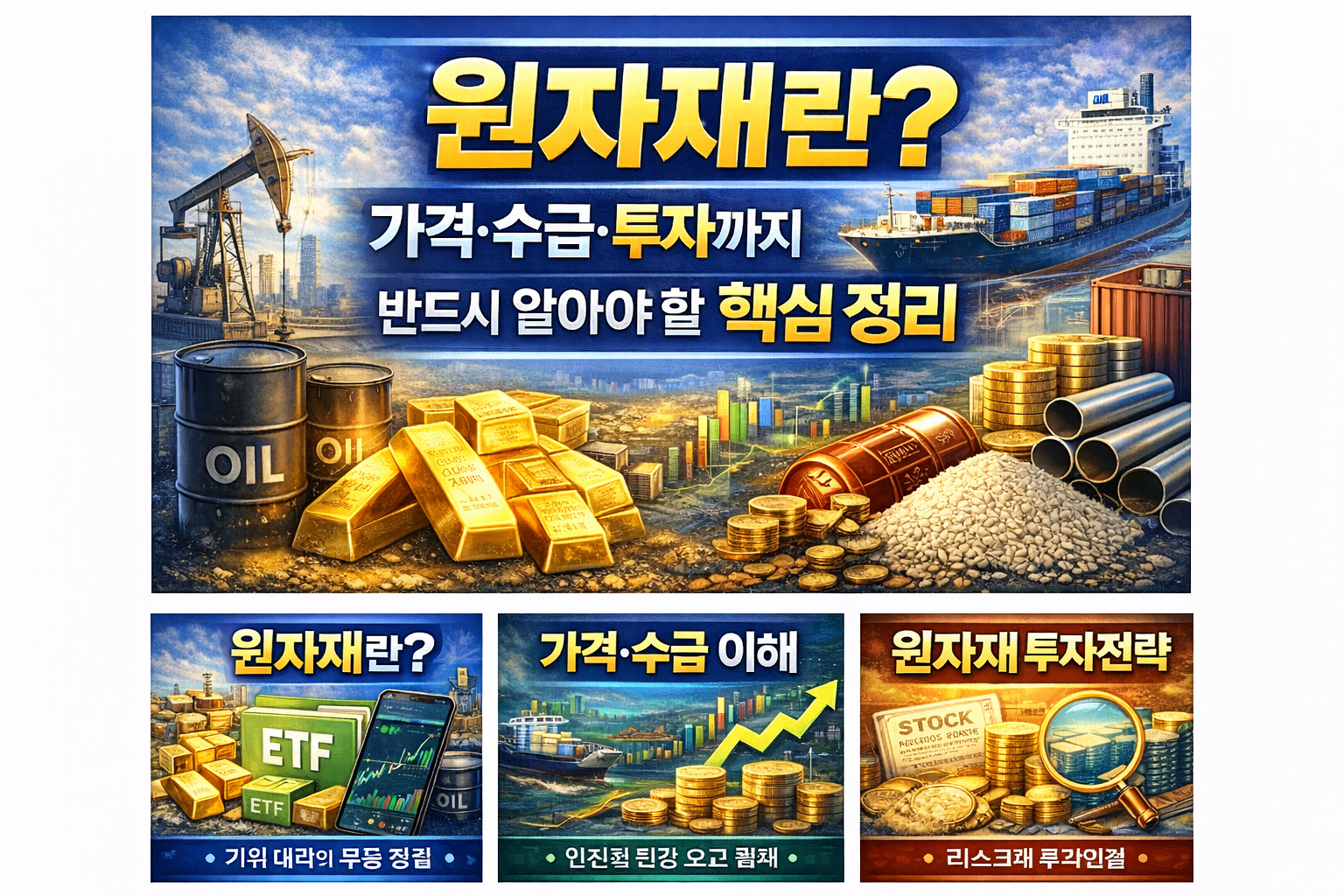 원자재란? 가격&middot;수급&middot;투자까지 반드시 알아야 할 핵심 정리