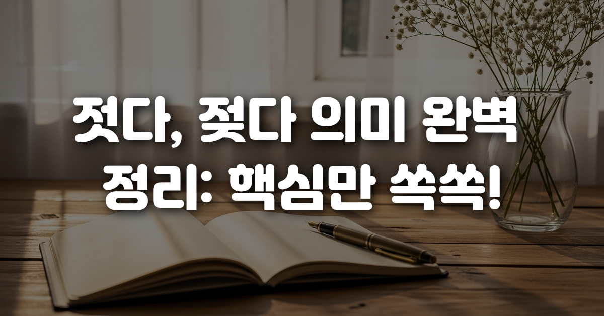 02-젓다_젖다_의미_완벽_정리_핵심만_쏙쏙