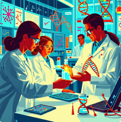 암, 치매를 연구하는 연구자