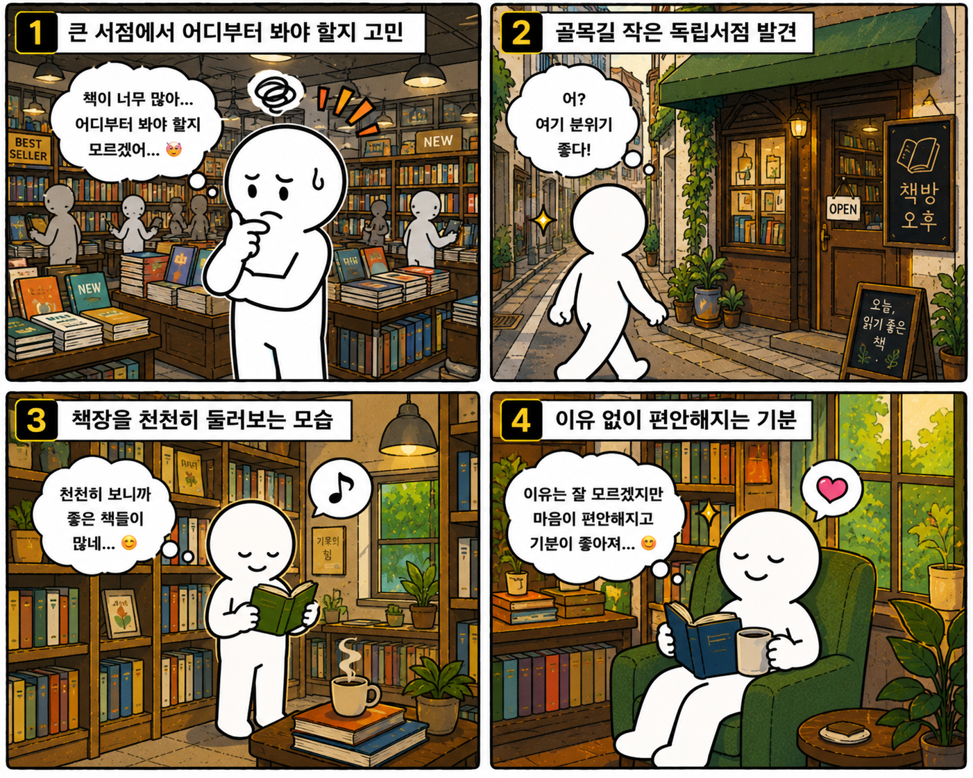 독립서점에서의 편안함