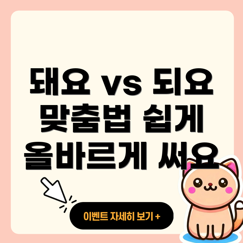 돼요와 되요