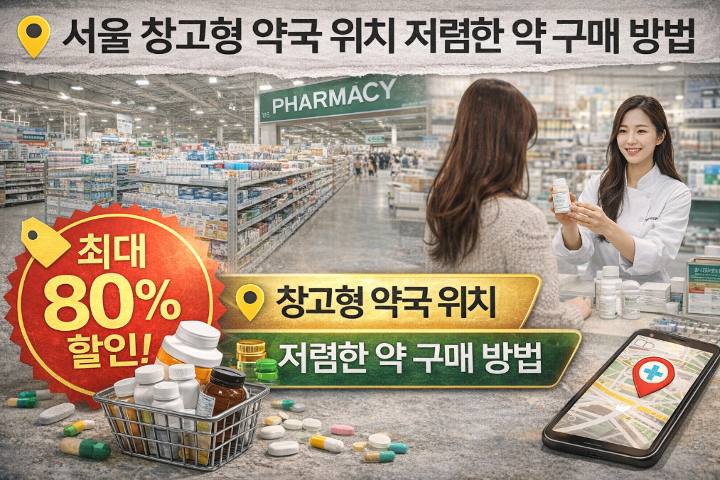 서울 창고형 약국 위치부터 저렴한 약 구매법까지 한번에