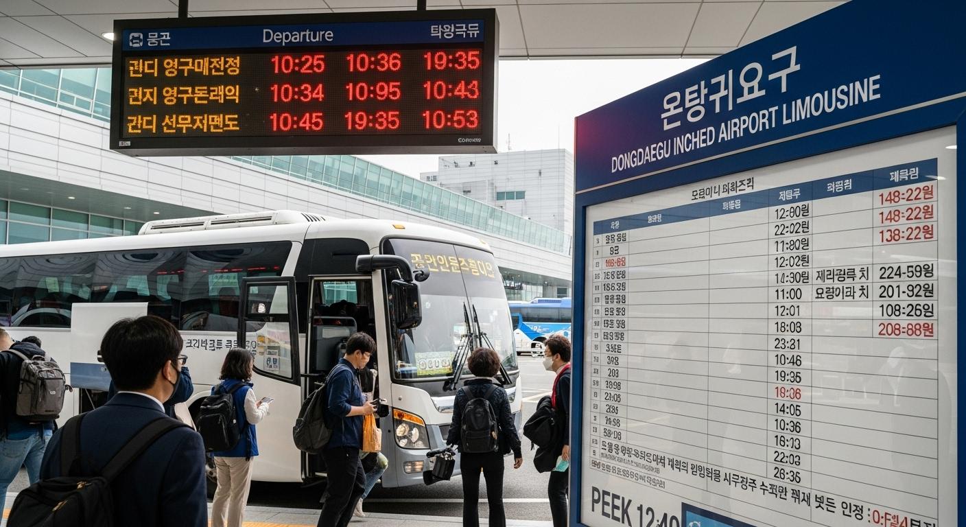 동대구 인천공항 리무진 시간표