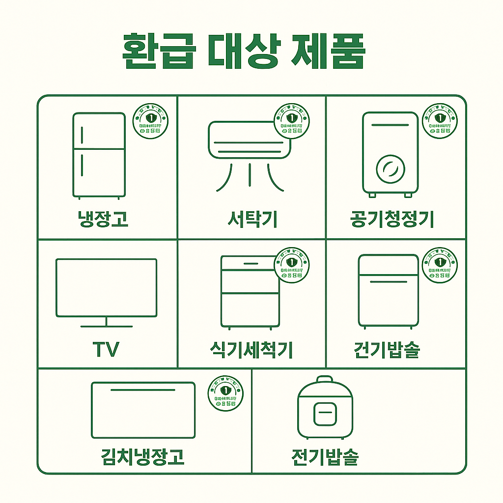 환급 대상 제품