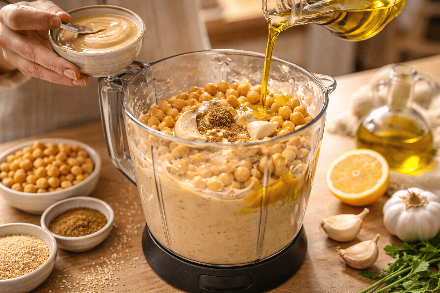 황금 비율로 만드는 후무스 레시피