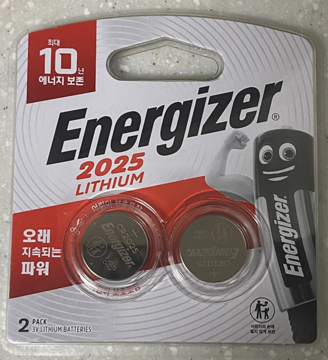 수은전지, 리튬건전지, 동전건전지 CR2032, CR2025 차이 및 호환성2