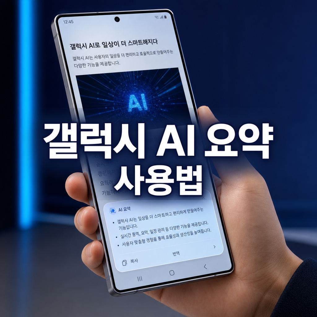 갤럭시 AI 요약 기능 사용법과 지원 기기