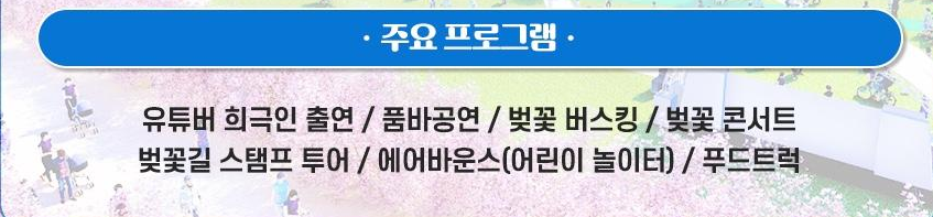 제 2회 남대천 벚꽃축제 프로그램