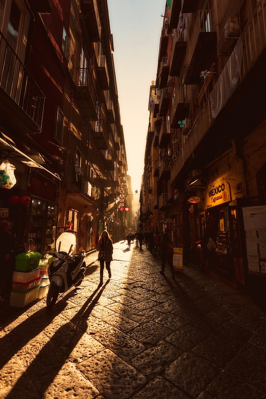 도시의 골목 사진