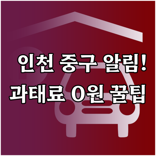 인천 중구 주정차 단속 알림 서비스로..