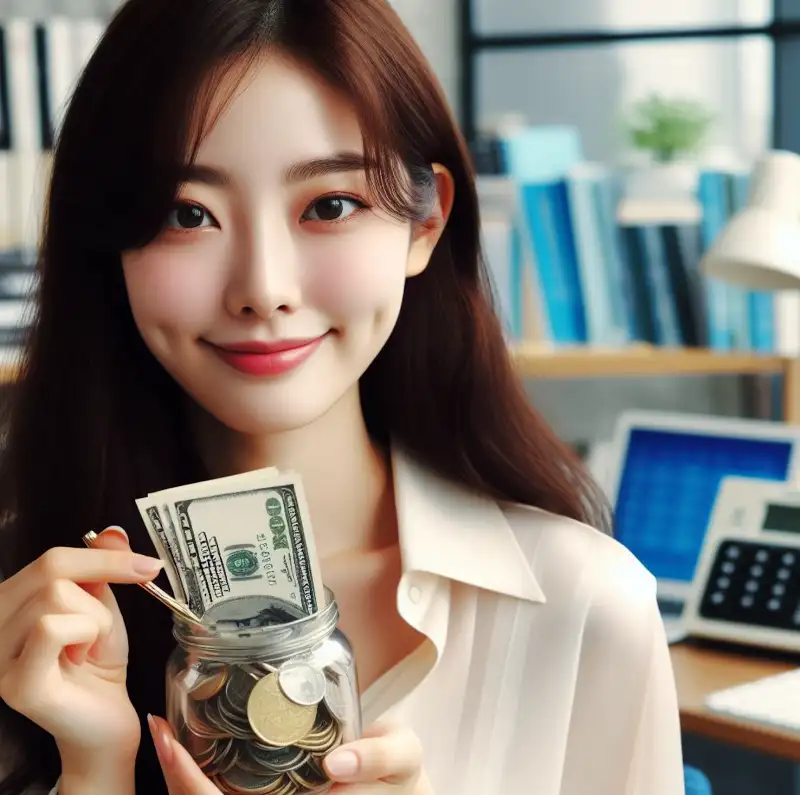 저축상품으로-제테크하는-알뜰한-20대의-모습