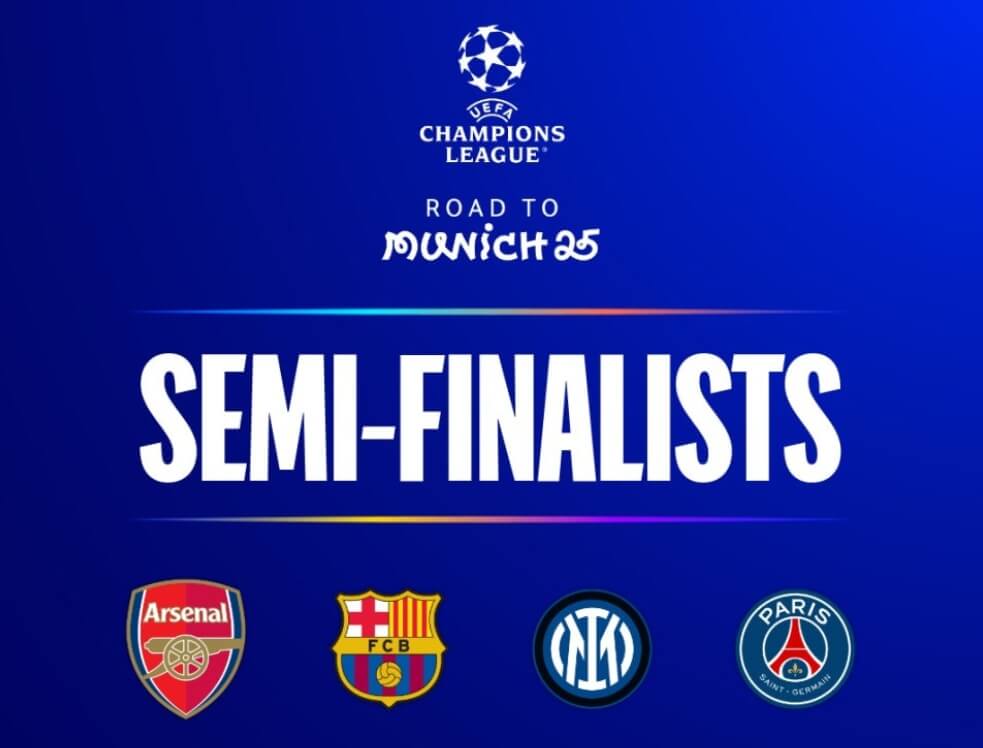 2025 챔피언스리그 4강 대진 확정