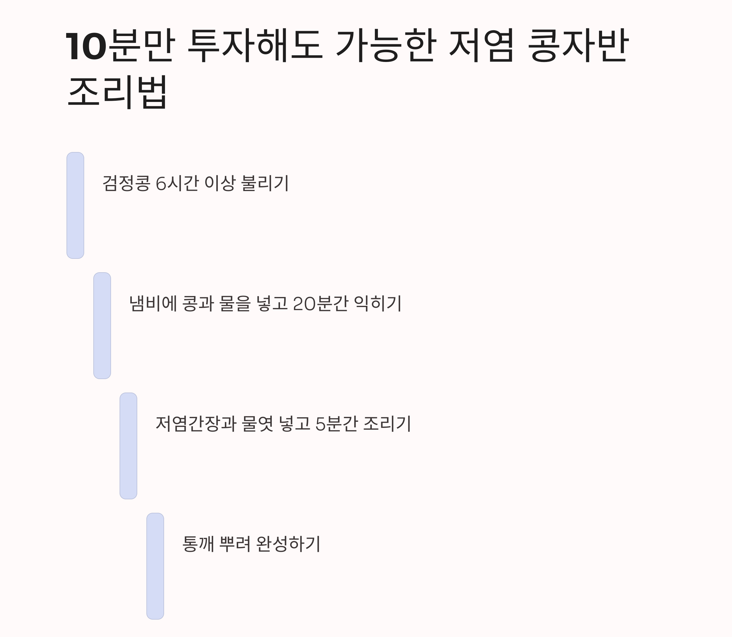 콩자반으로 단백질 보충하는 간편 저염 식단 비법 공개