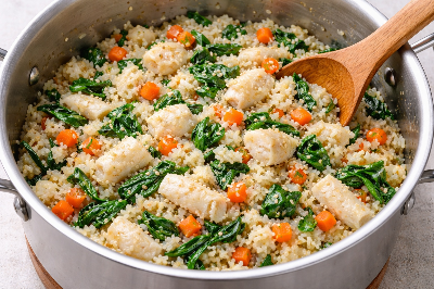 담백한 아기 대구살 진밥 완성