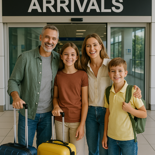 튀르키예 안탈리아 공항에서 가족여행 사진