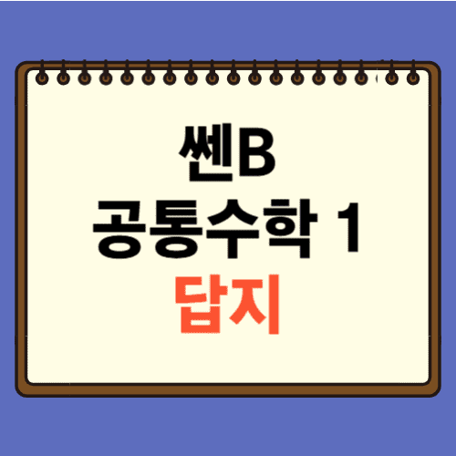 쎈B 공통수학 1 답지에 관한 포스팅