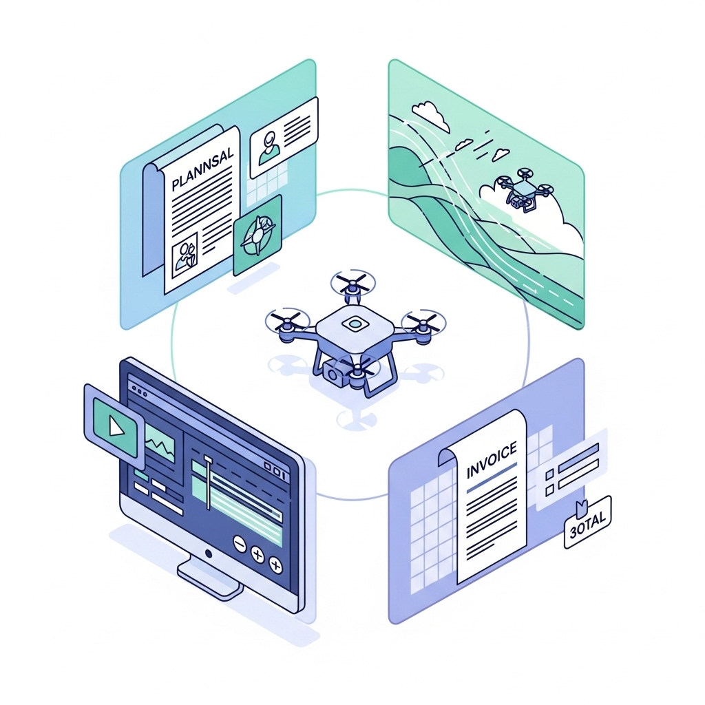 제안서→촬영→편집→정산