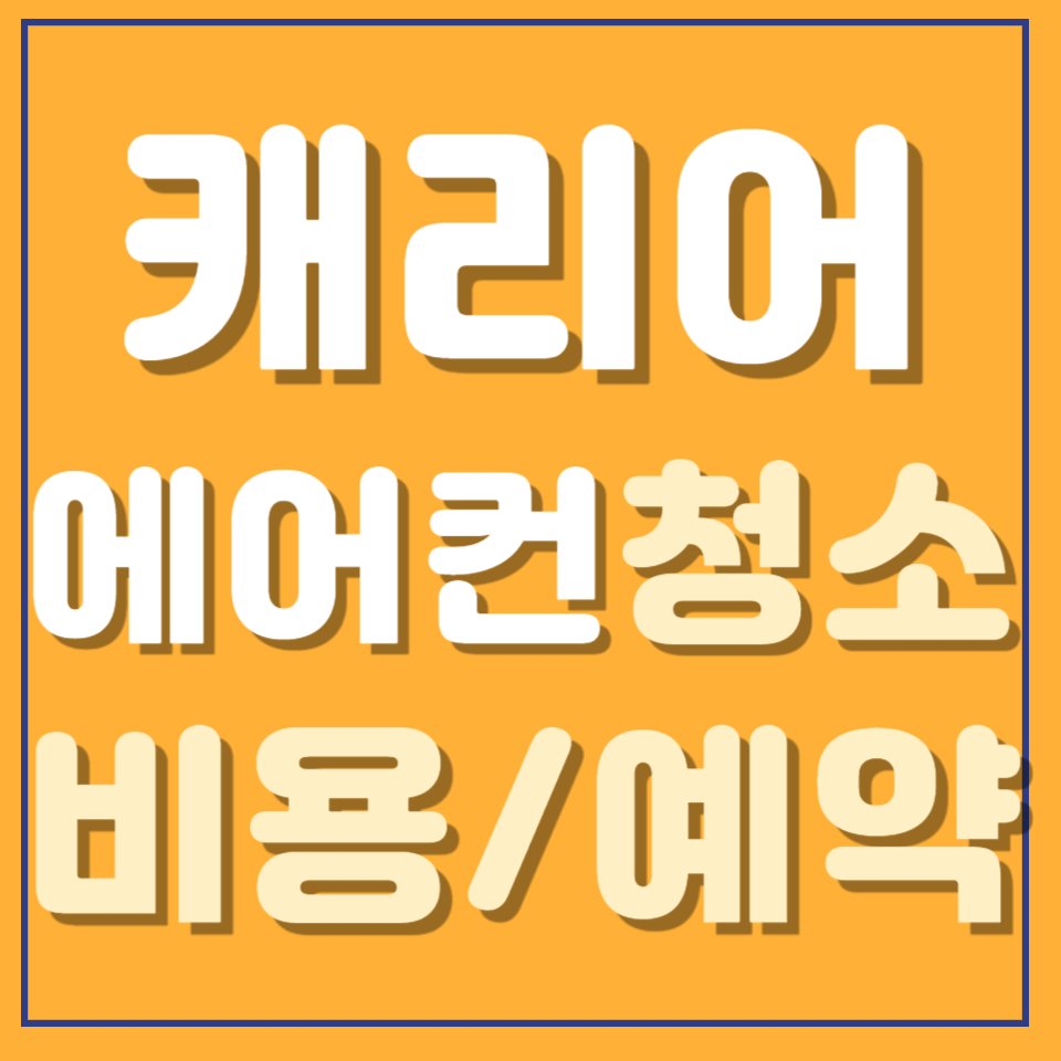 캐리어 에어컨 청소 비용 및 예약