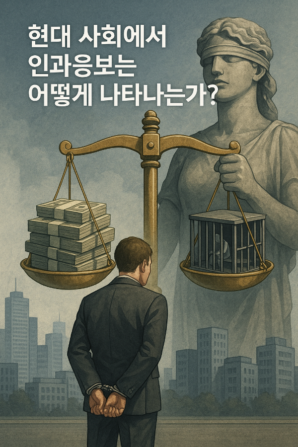 현대 사회에서 인과응보는 어떻게 나타나는가?