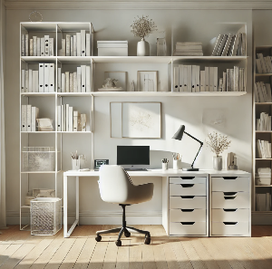 효율적인 수납공간이 있는 공부방