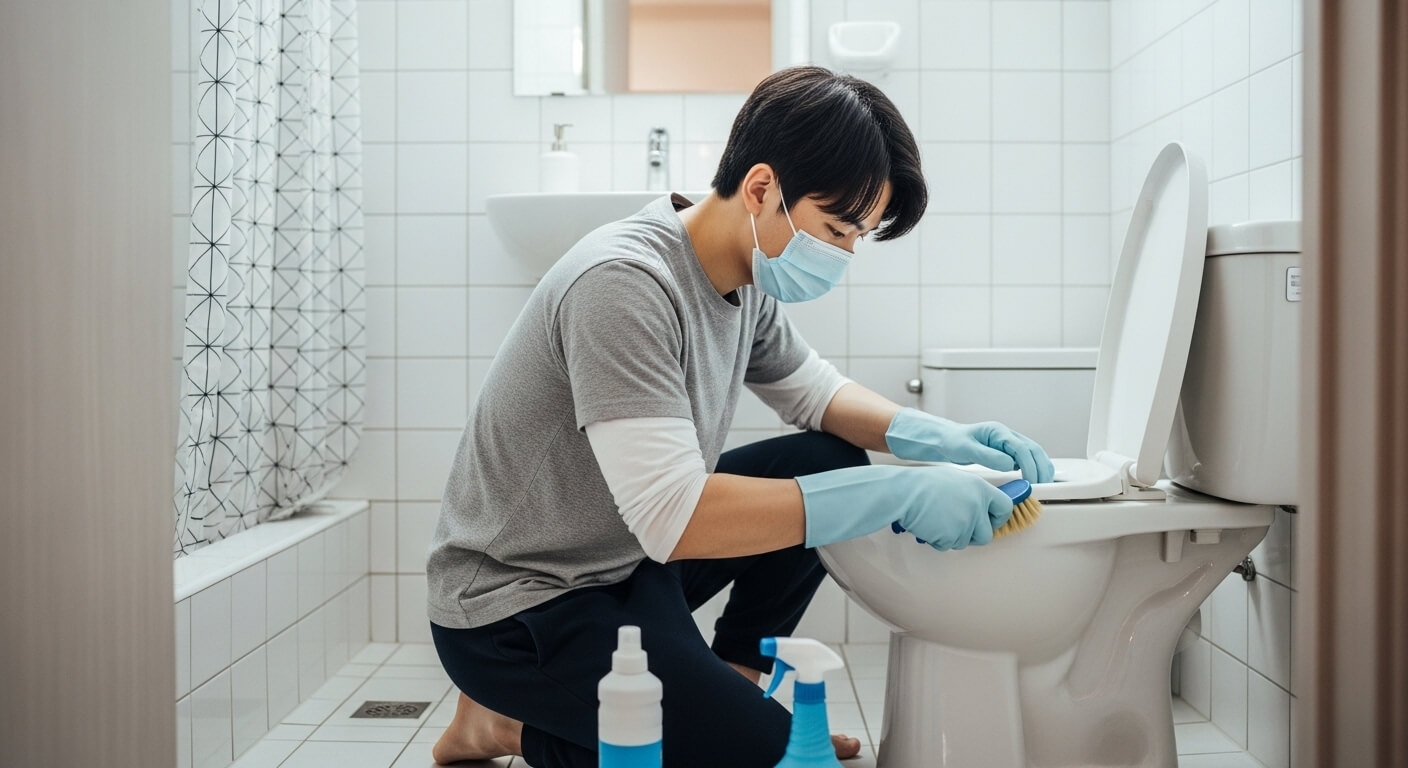 욕실 타일 곰팡이 제거법