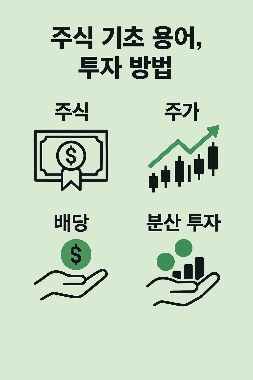 주식 기초 용어에 관한 ai 이미지