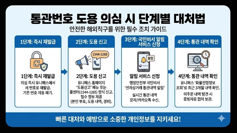 유니패스 통관번호변경