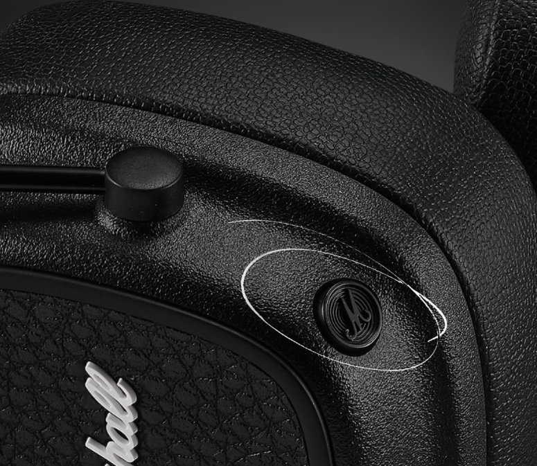 마샬 헤드폰 부분 사진