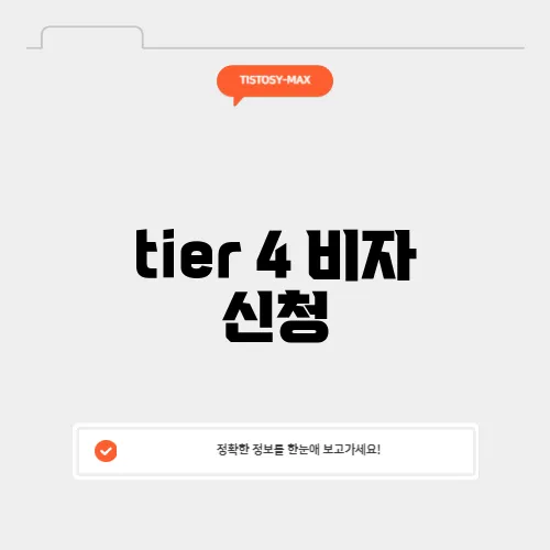 tier 4 비자 신청