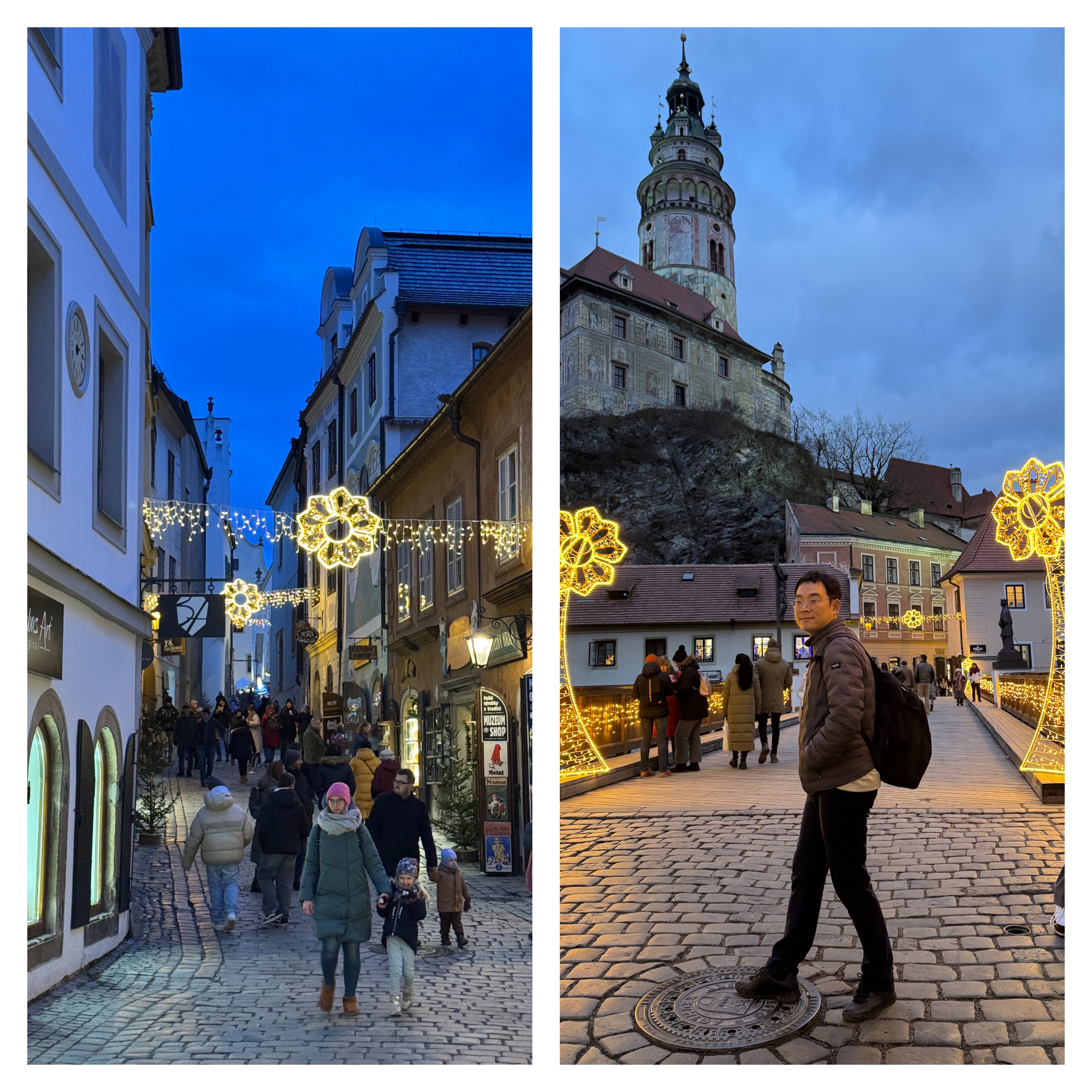 체스키 크룸로프의 크리스마스 야경