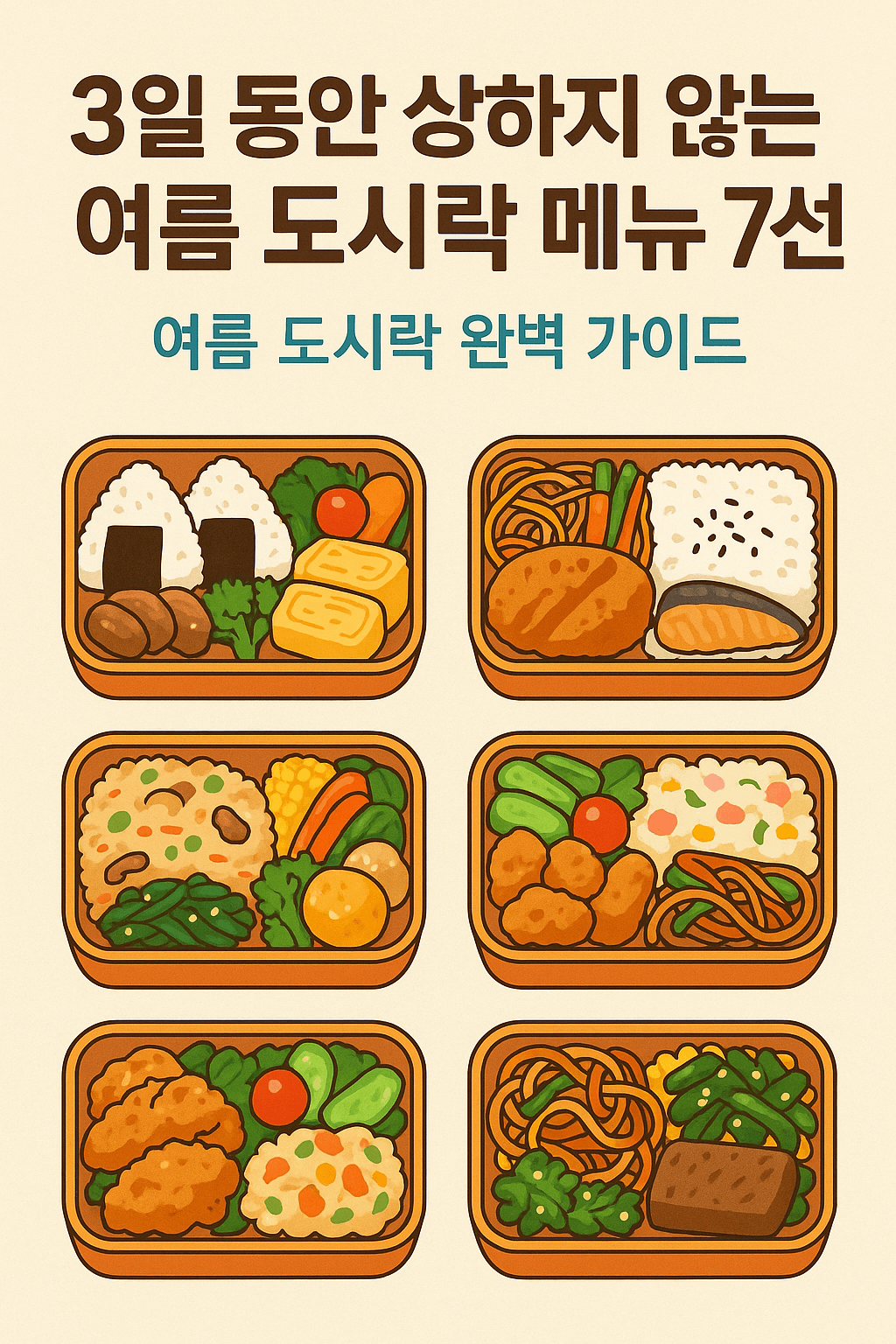 3일 동안 상하지 않는 여름 도시락 메뉴 7선: 여름 도시락 완벽 가이드