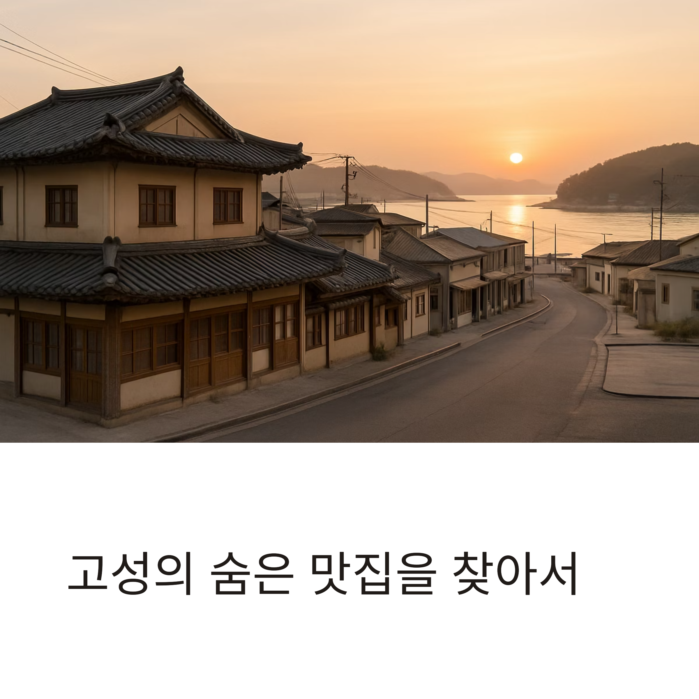 고성에서 진짜 숨은 맛을 만나다