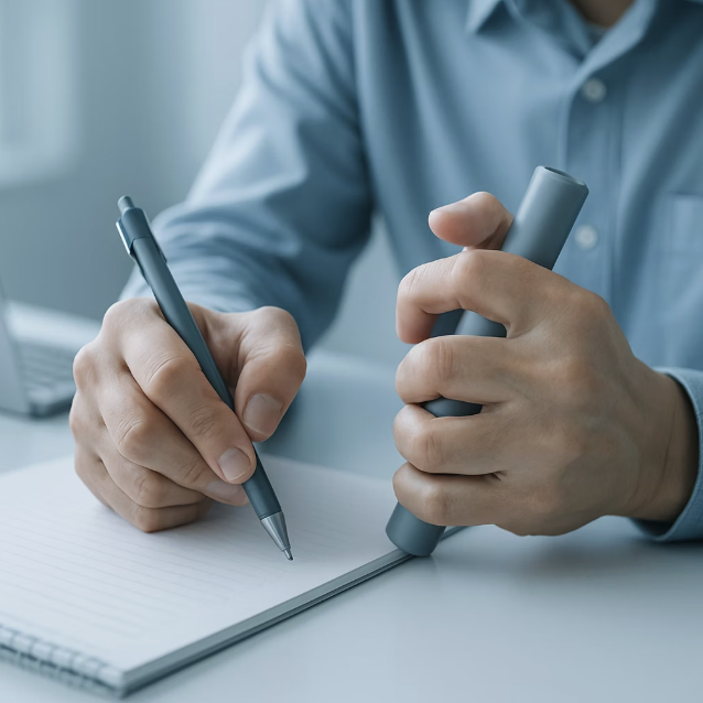 목이 아니라 손에서 보내는 첫 신호