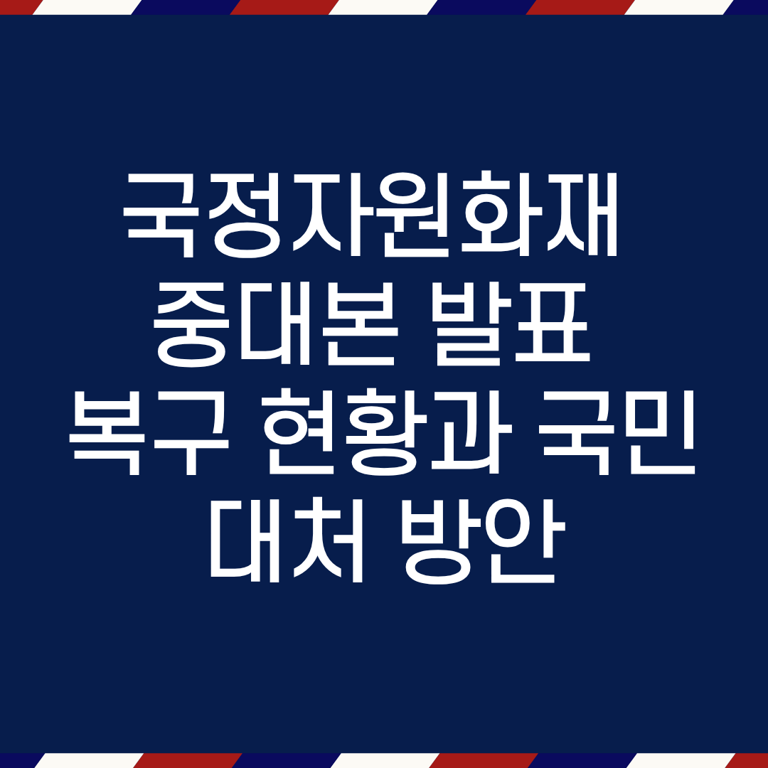 국정자원화재 중대본 발표