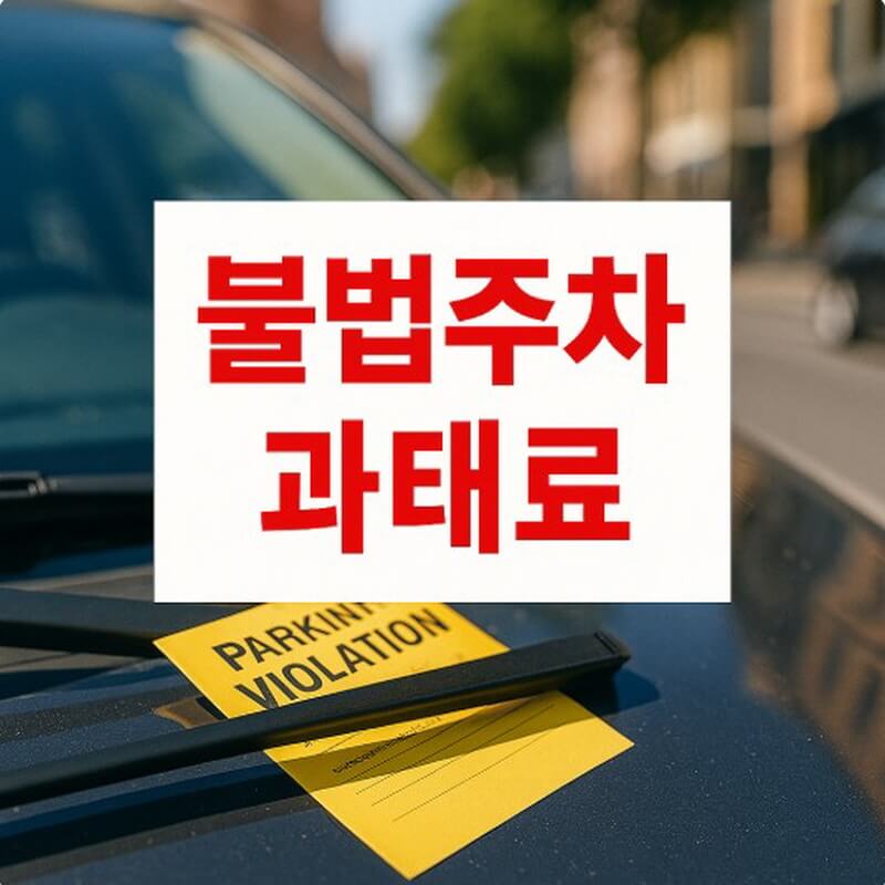 불법주차 과태료 부과금액과 감경 및 가산금 관련 사진