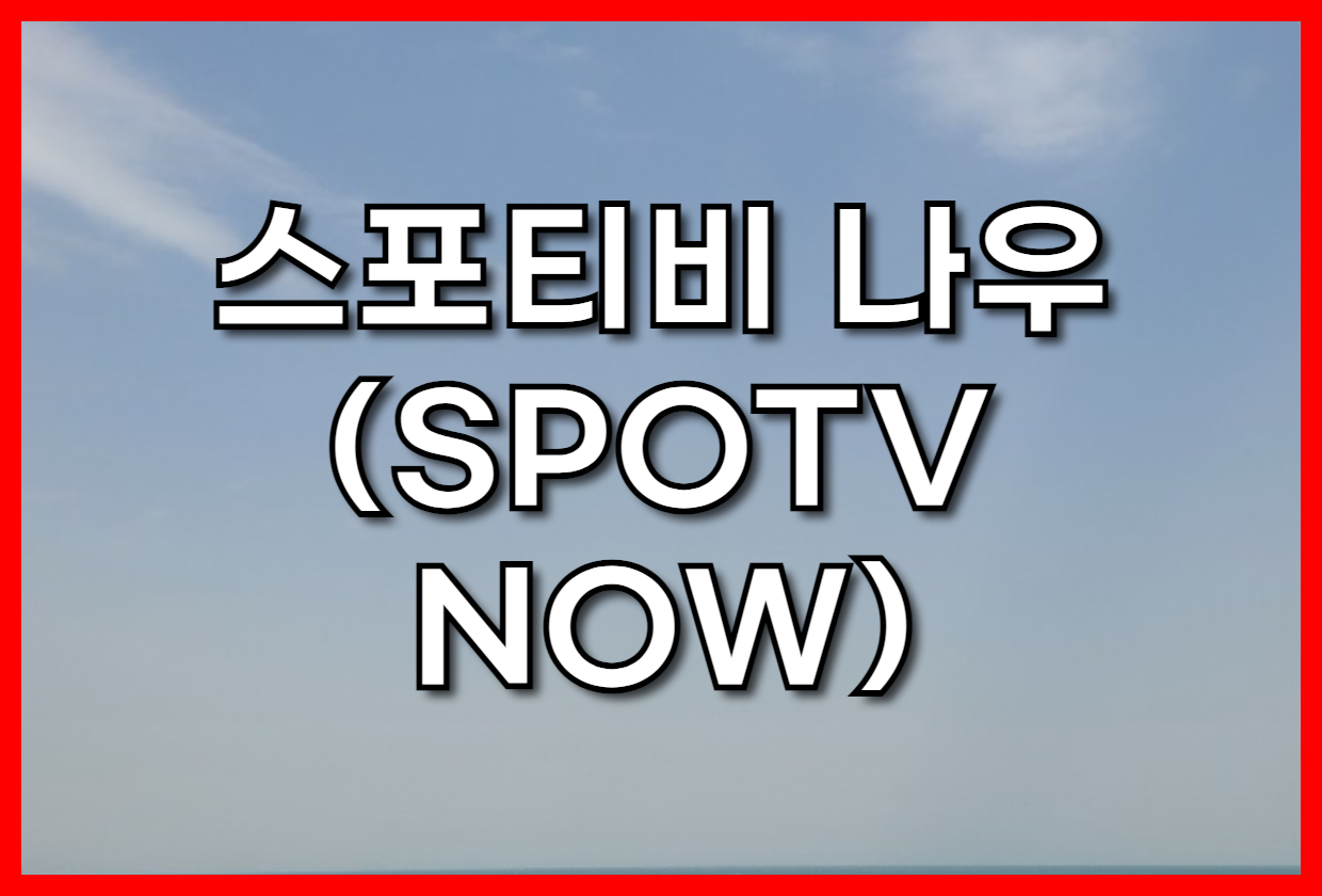 스포티비 나우(SPOTV NOW) 완벽 분석: EPL, 챔스, 라리가 생중계, 가입부터 활용법까지! (2025년 최신 정보)