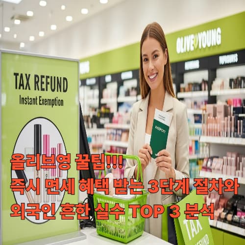 올리브영 꿀팁: 즉시 면세 혜택 받는 3단계 절차와 외국인 흔한 실수 TOP 3 분석