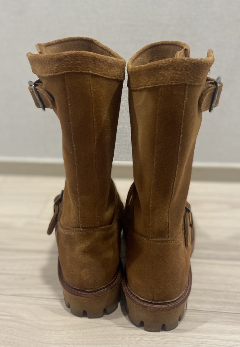 야세(YESE) 페더 코만도솔 카우하이드 남자엔지니어부츠 베이지 웨스턴부츠