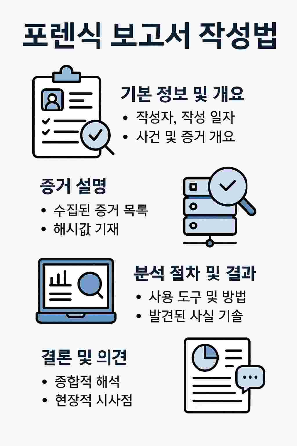 포렌식 보고서 작성법 – 법적 증거로서의 요건과 구성