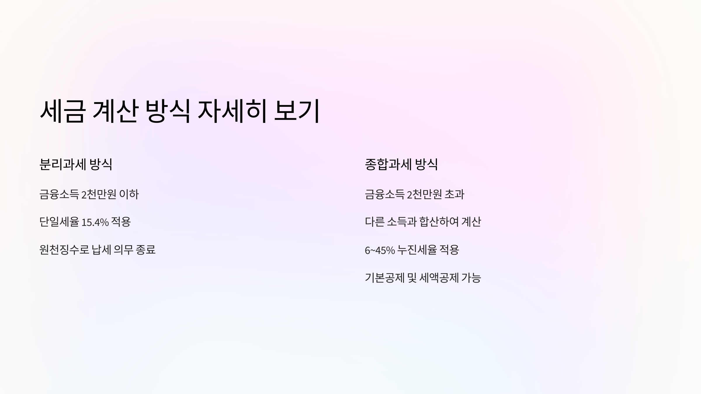 세금 계산 방식