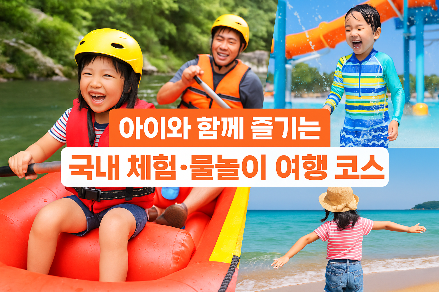 아이와 함께 즐기는 국내 체험&middot;물놀이 여행 코스
