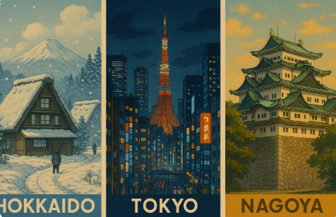 일본 각 지역 배경 추리소설 (홋카이도, 교토, 나고야)