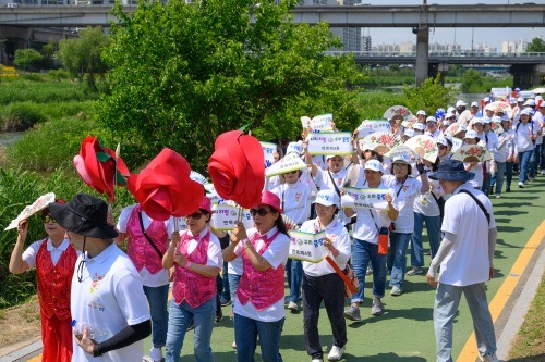 중랑장미축제 가는길