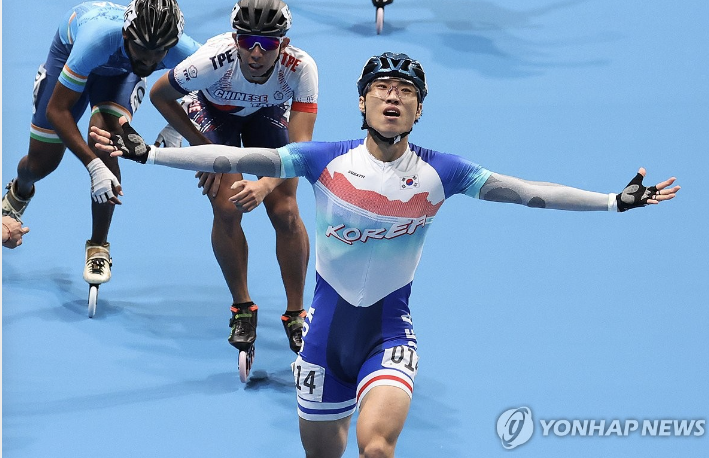 롤로스케이트 남자 스프린트 1,000m 최과호 선수 금메달, 정철원 선수 은메달