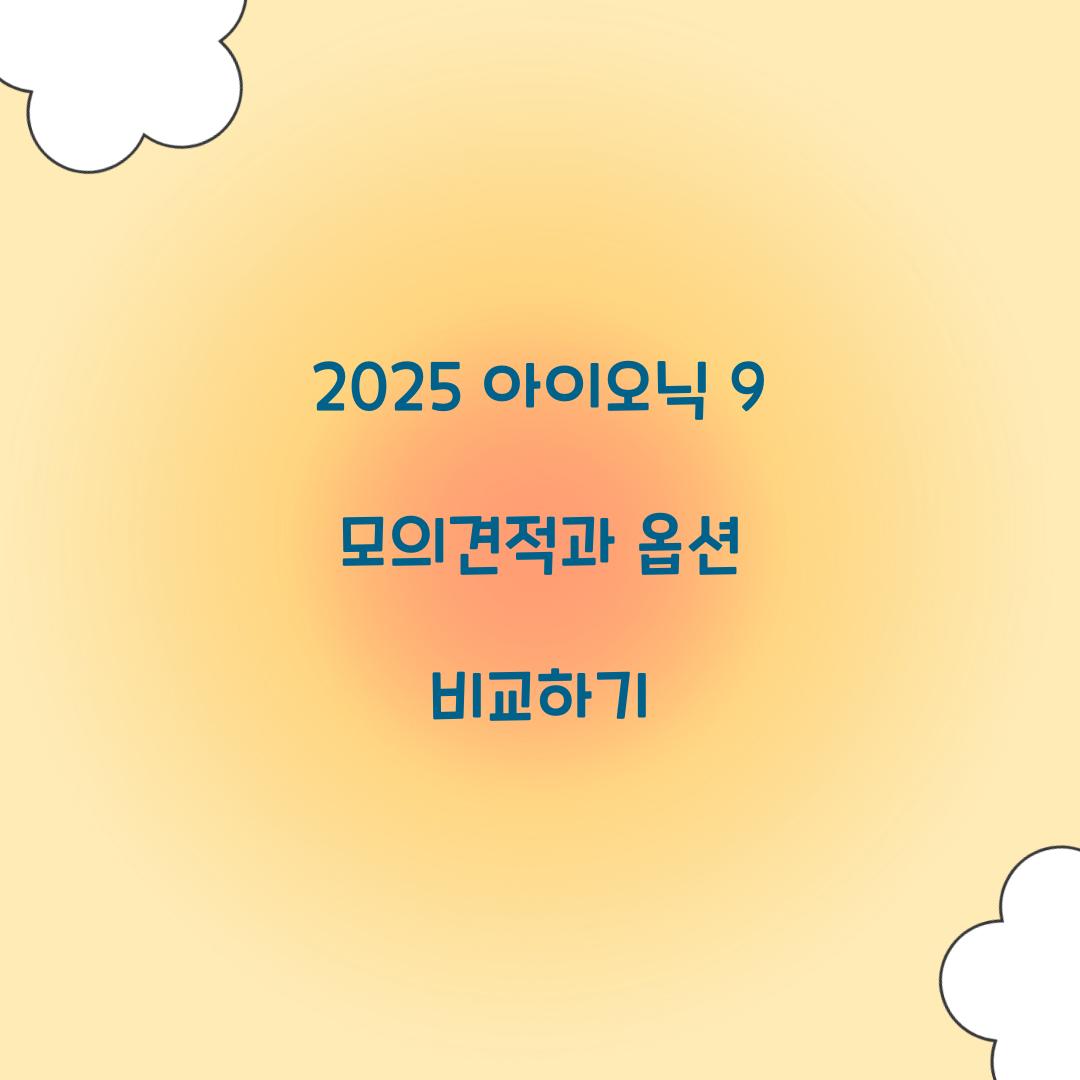 2025 아이오닉 9 모의견적