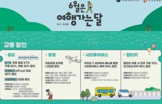 6월여행가는달 숙박 및 캠핑장 할인확인