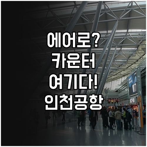 에어로 몽골리아 인천공항 체크인 카운..