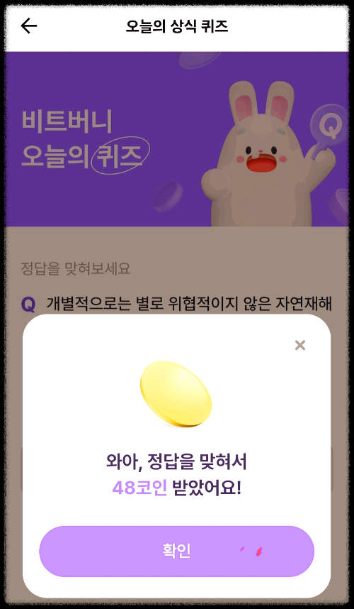 토끼가 Q들고 있음.