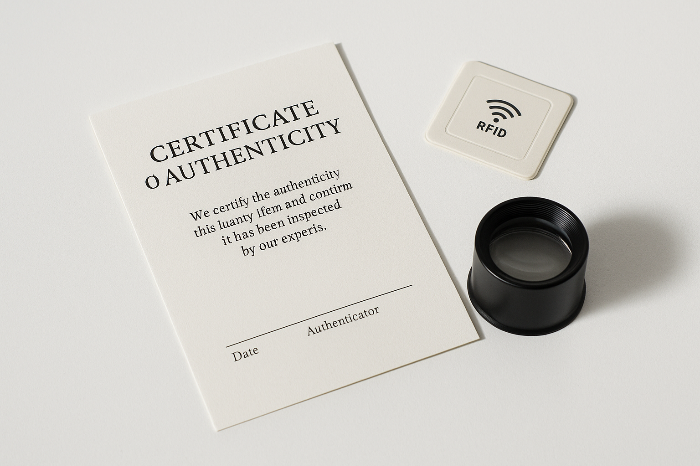 명품 감정 인증 구성품 이미지